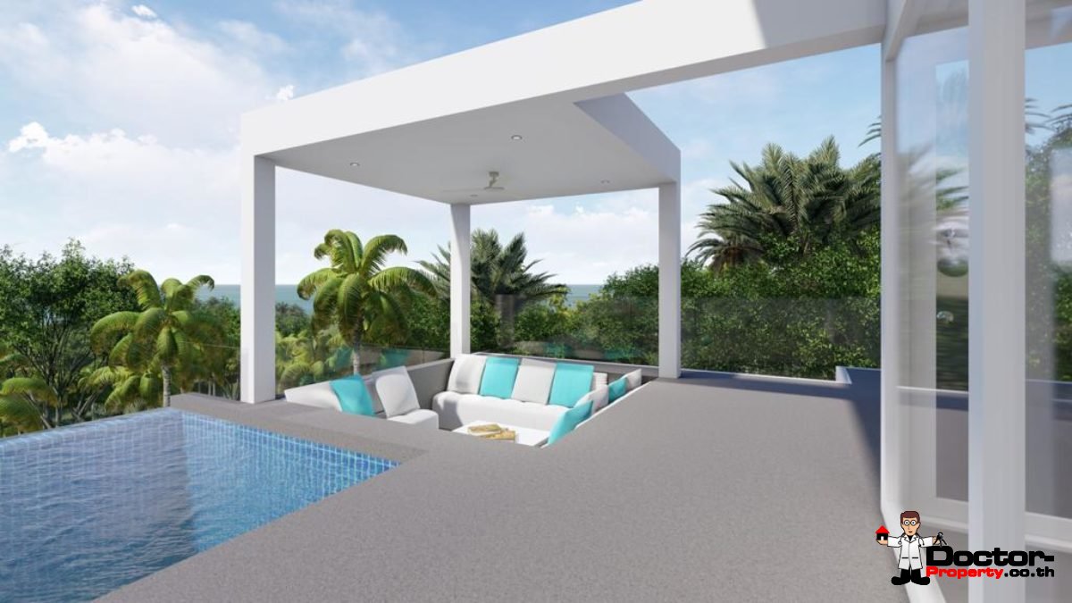New 3 Bedroom Pool Villas, Sea View - Bo Phut, Koh Samui - For Sale